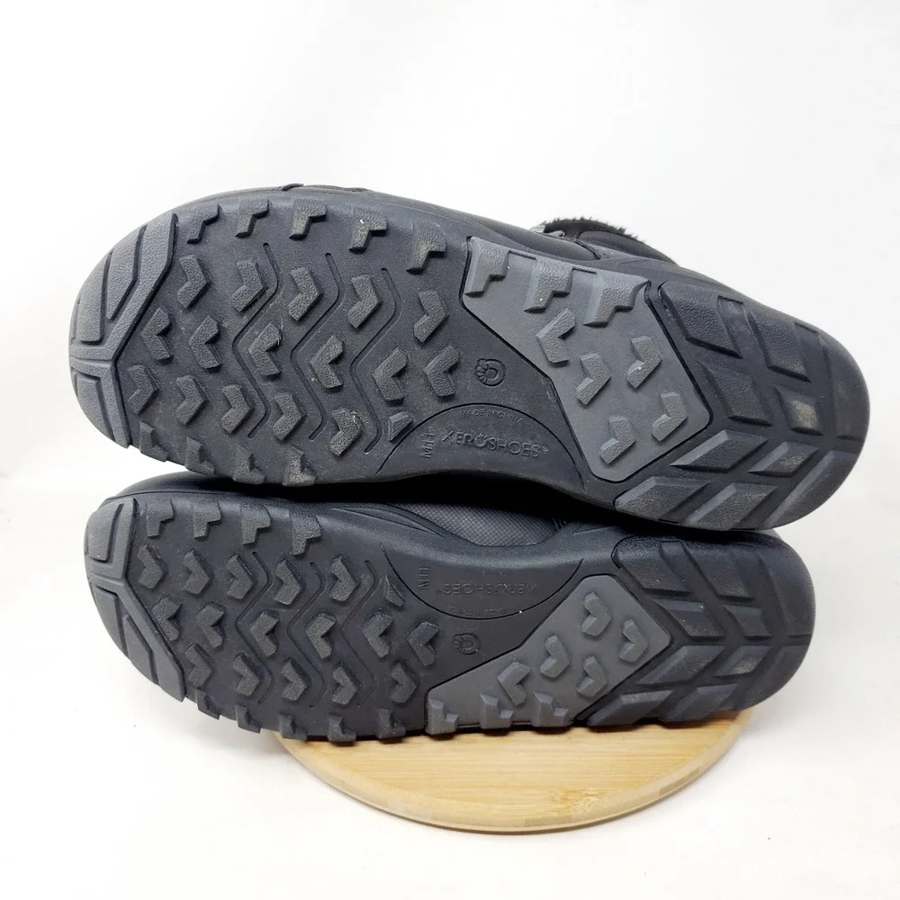 Xero Alpine Boots Mens 11 Black Waterproof Lace Up Minimalist Barefoot Shoes
